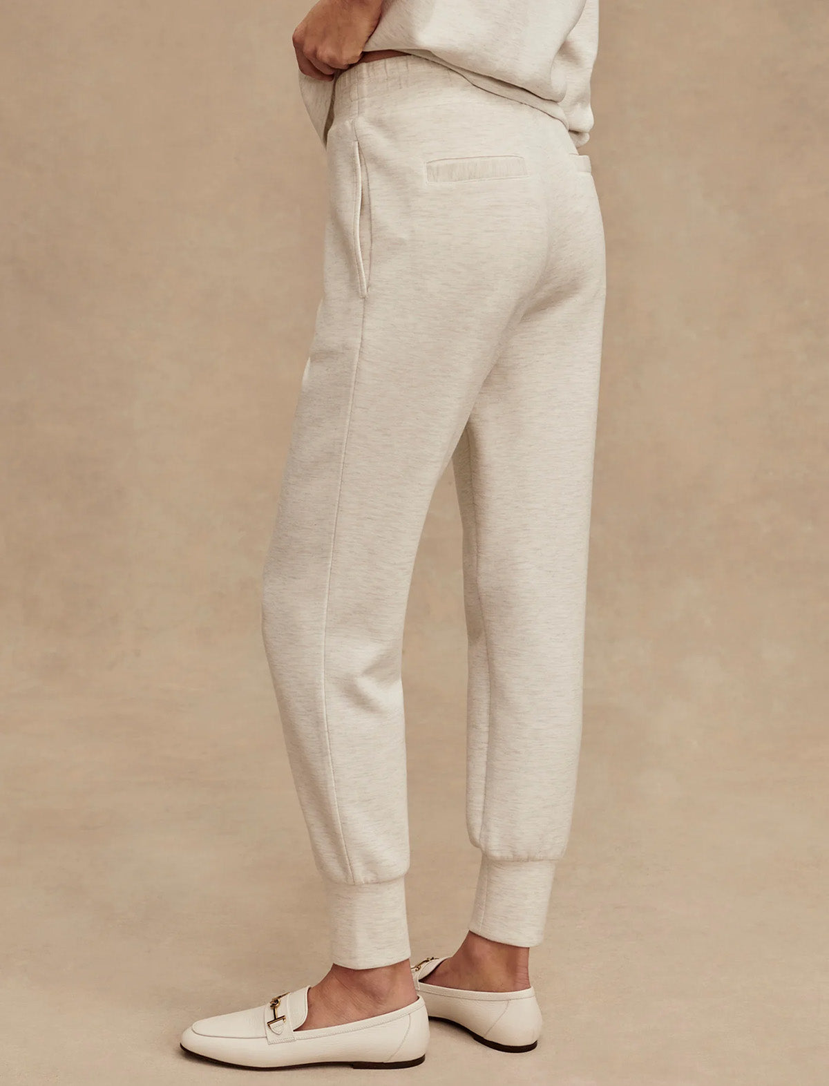 VARLEY The Slim Cuff Pant 27.5" in Ivory Marl
