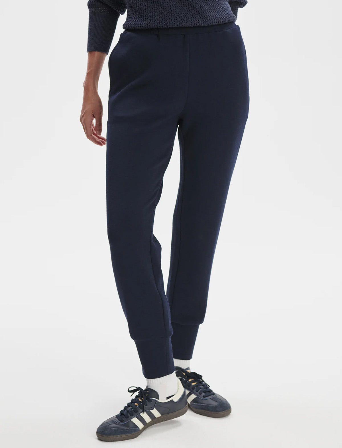 VARLEY The Slim Cuff Pant 27.5" in Navy
