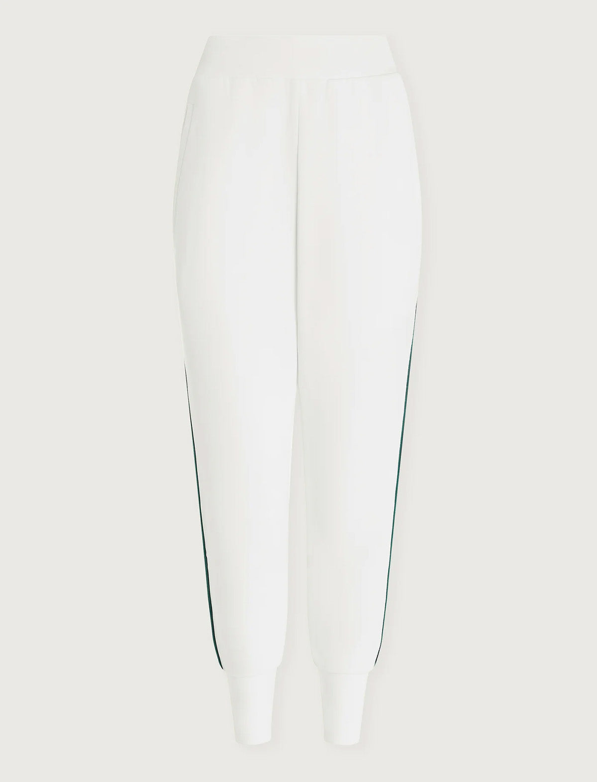 VARLEY The Slim Stripe Cuff Pant 26" in White/Navy/Forest