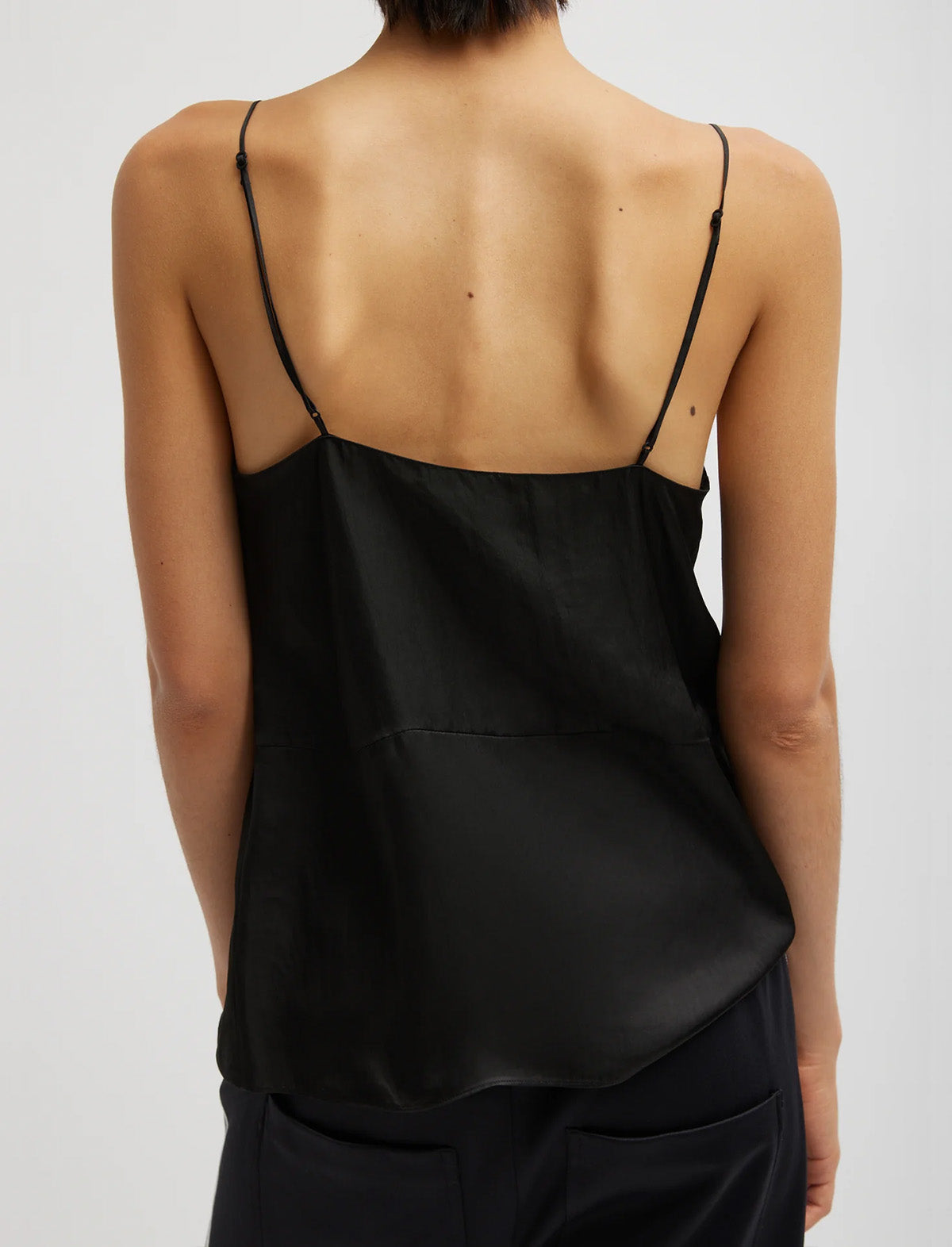 TIBI The Slip Cami in Black