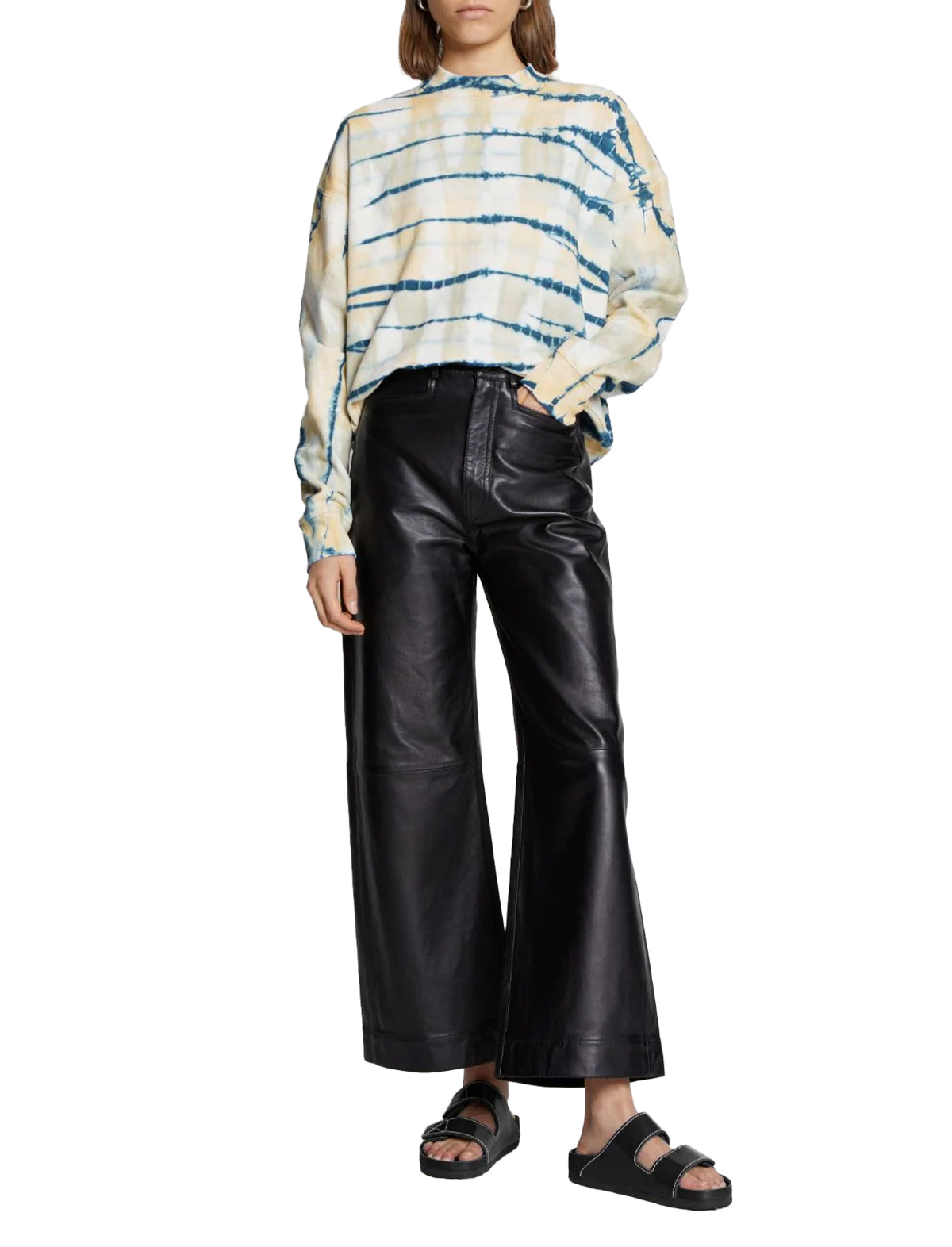Proenza Schouler White Label Tie Dye Sweatshirt in Blue