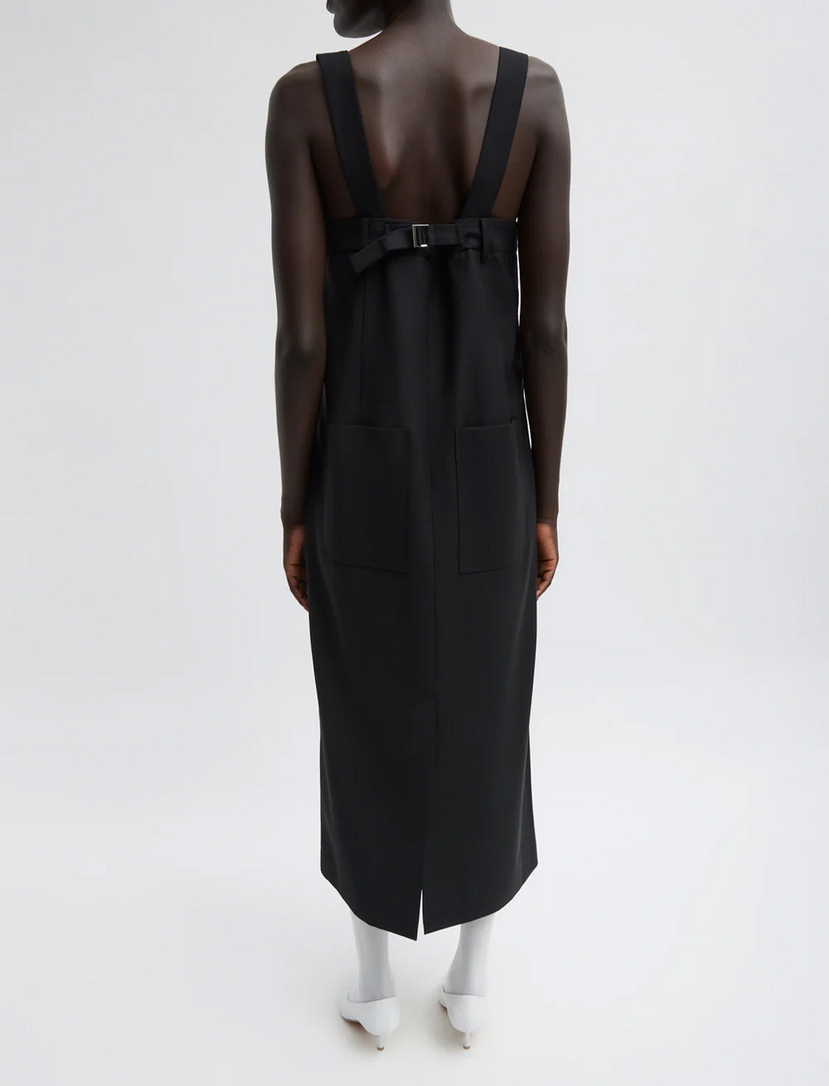 TIBI Tropical Wool Convertible Overall Skirt in Black
