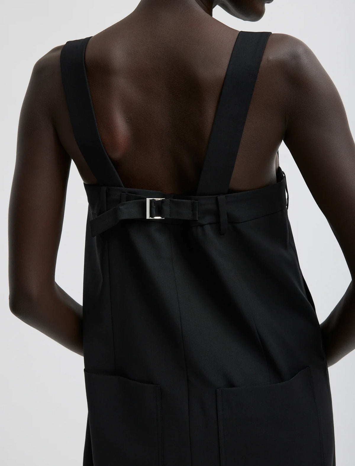 TIBI Tropical Wool Convertible Overall Skirt in Black