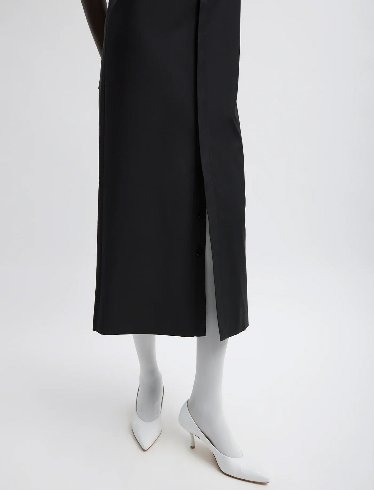 TIBI Tropical Wool Convertible Overall Skirt in Black