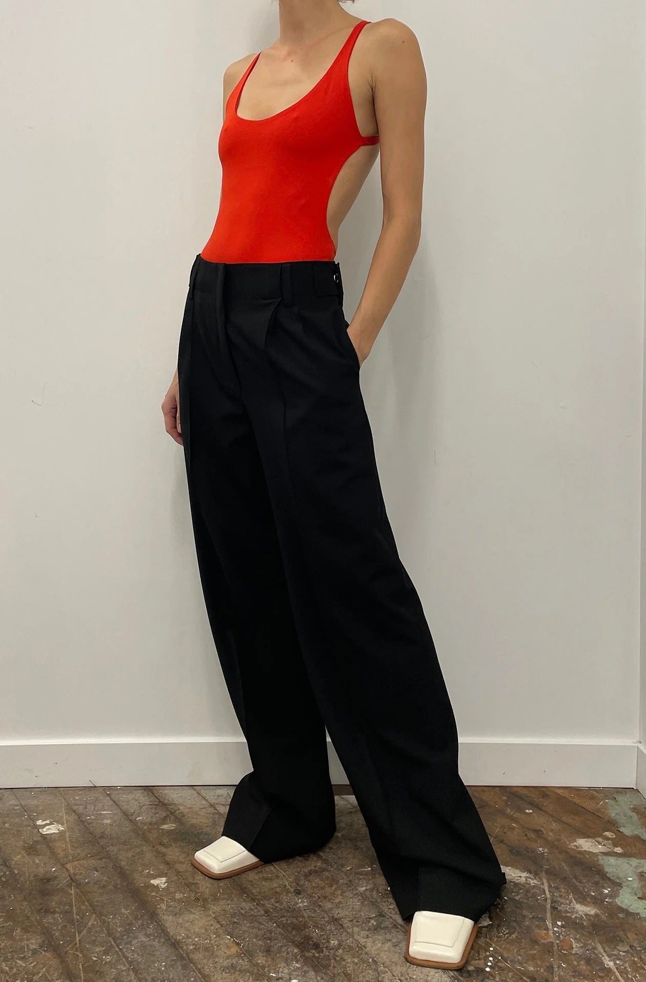 BEAUFILLE Ulla Wide-Leg Trousers in Black