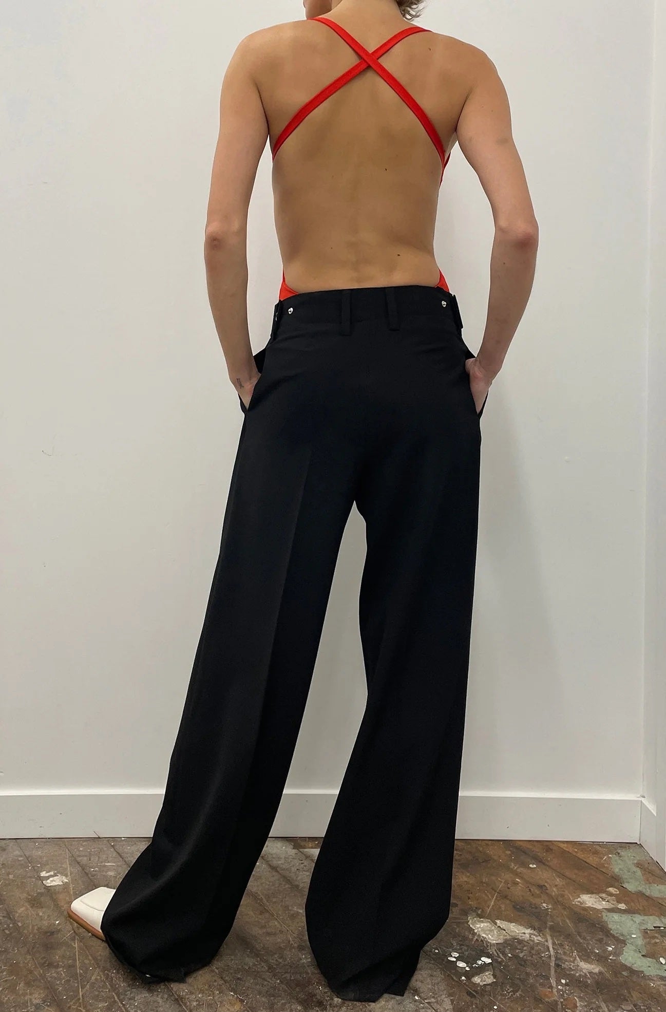 BEAUFILLE Ulla Wide-Leg Trousers in Black