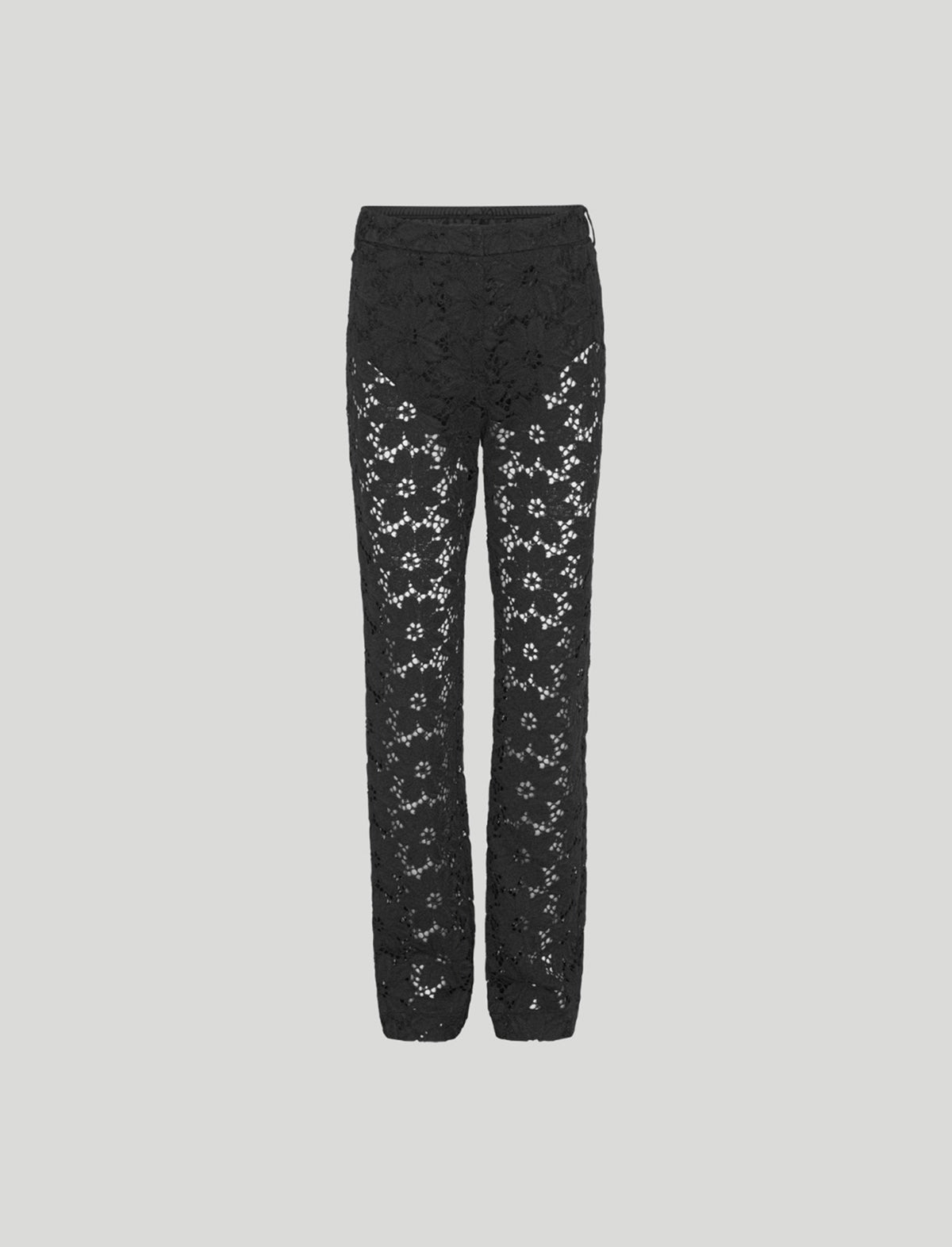 ROTATE BIRGER CHRISTENSEN Heavy Lace Pants in Black