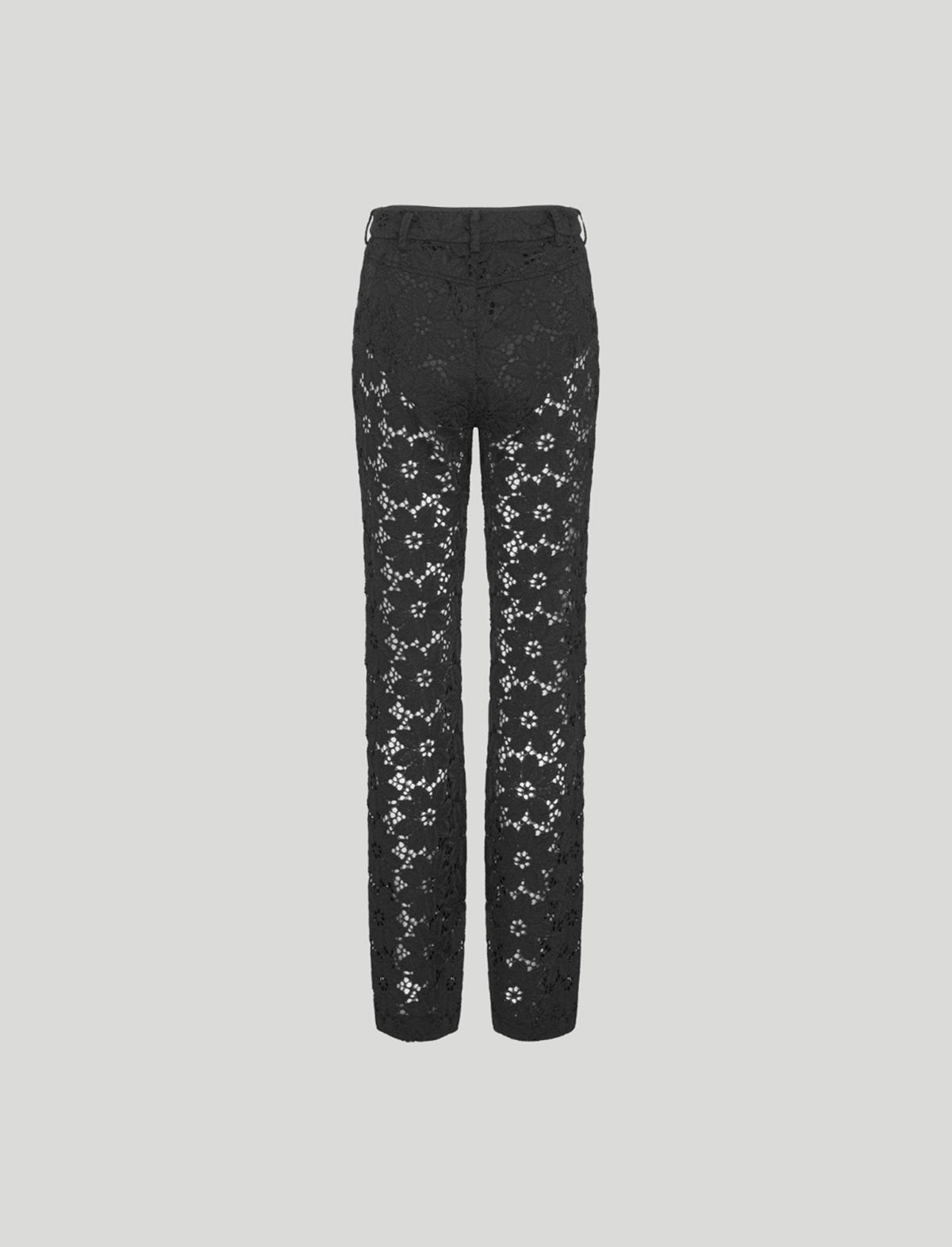 ROTATE BIRGER CHRISTENSEN Heavy Lace Pants in Black