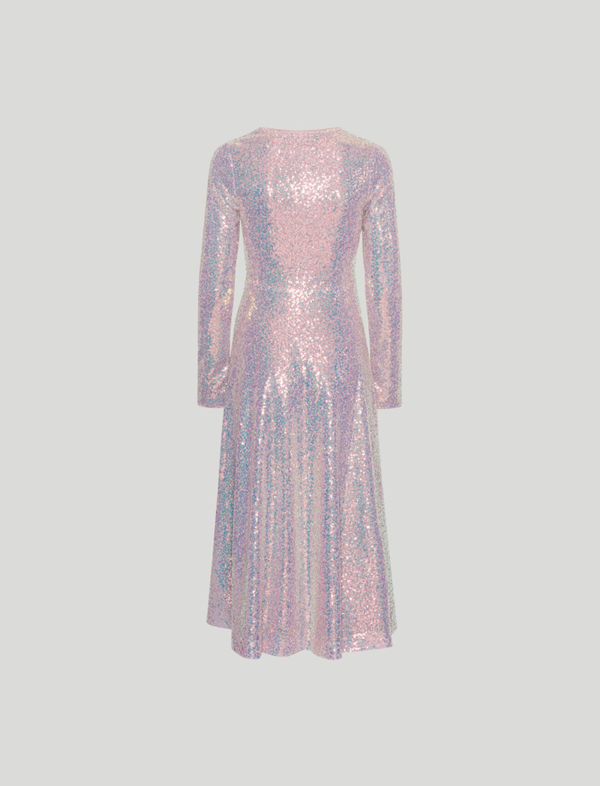 ROTATE Sierra Sequin Midi Dress in Sachet Pink