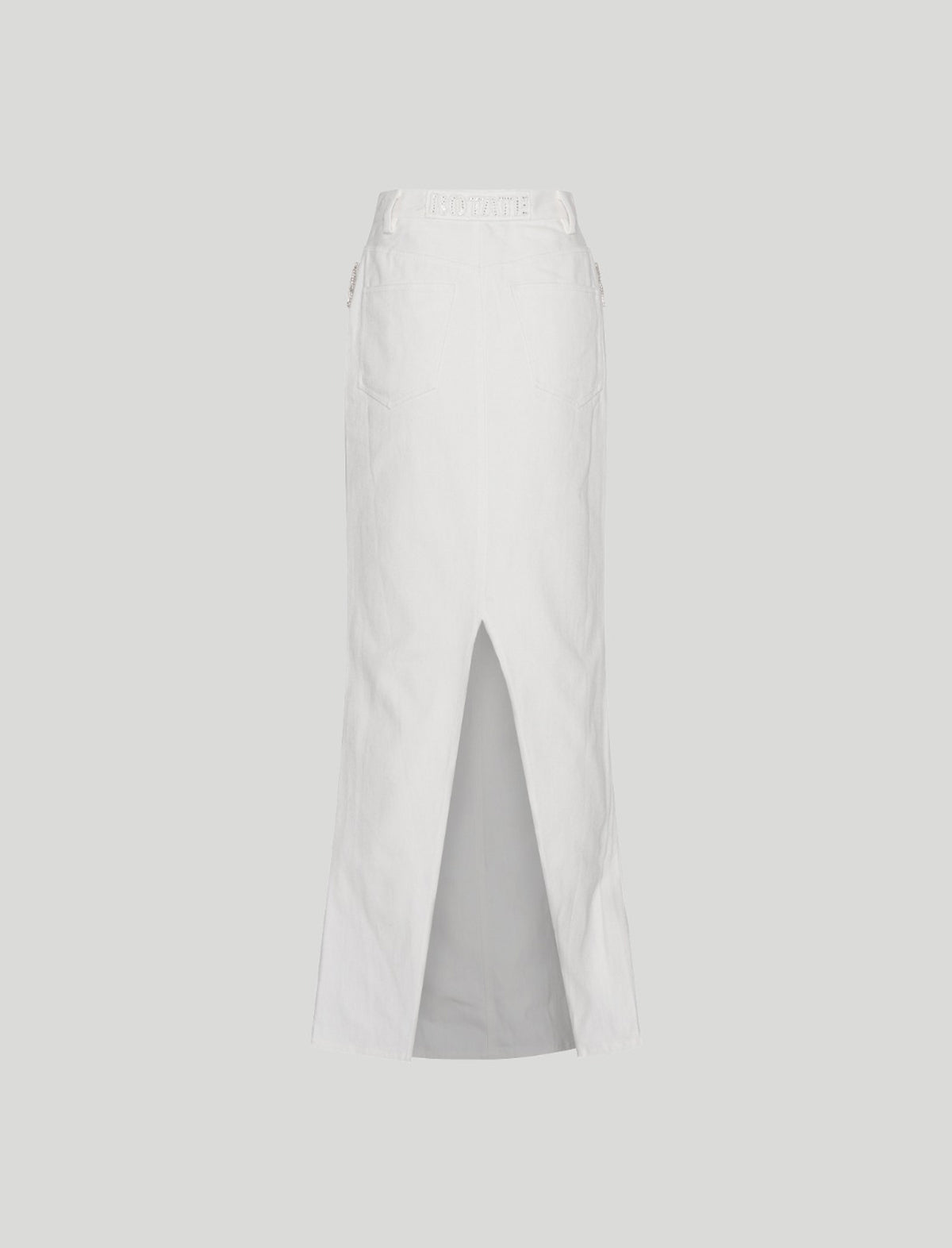 ROTATE BIRGER CHRISTENSEN Twill Maxi Skirt in White