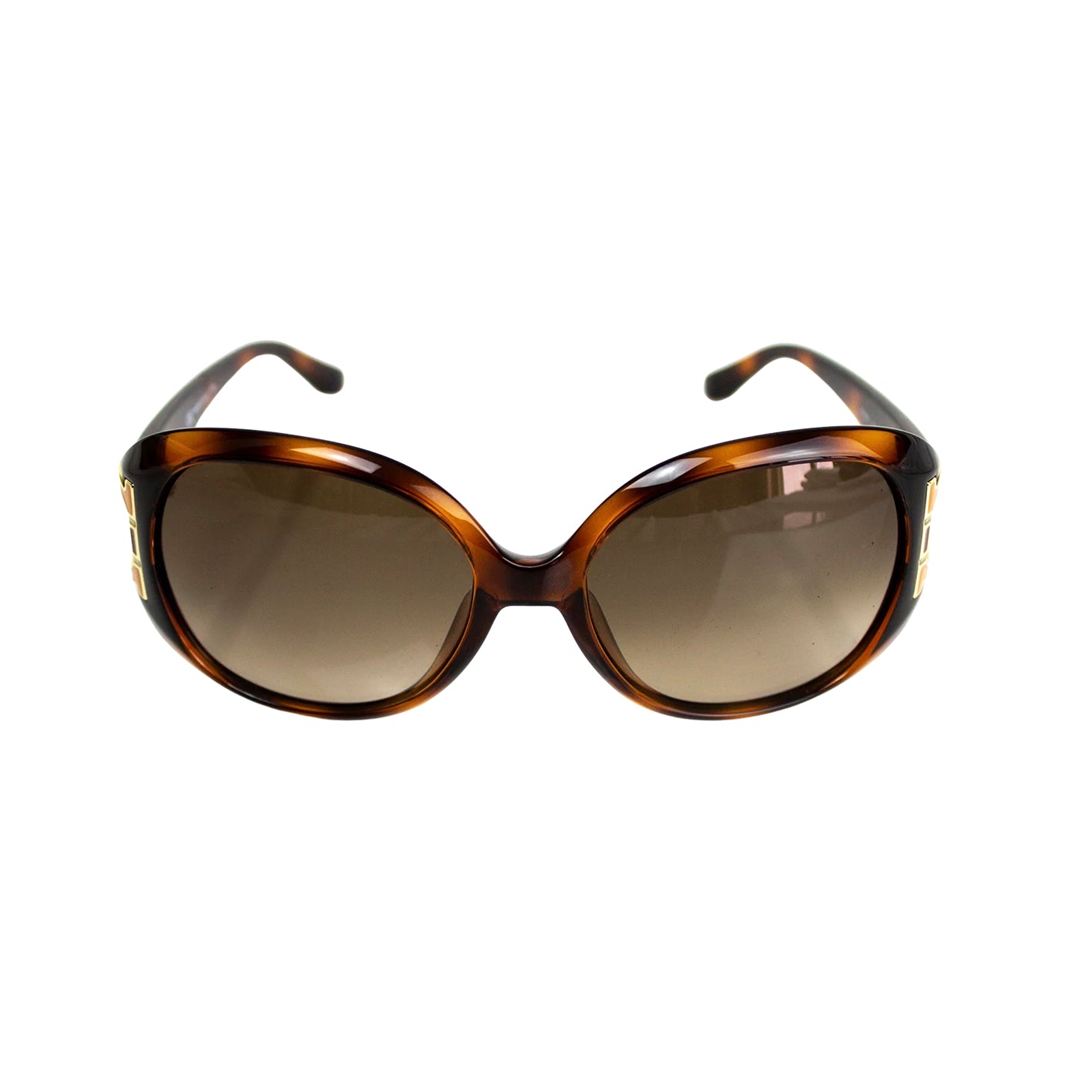 SALVATORE FERRAGAMO BROWN GRADIENT BUTTERFLY SUNGLASSES