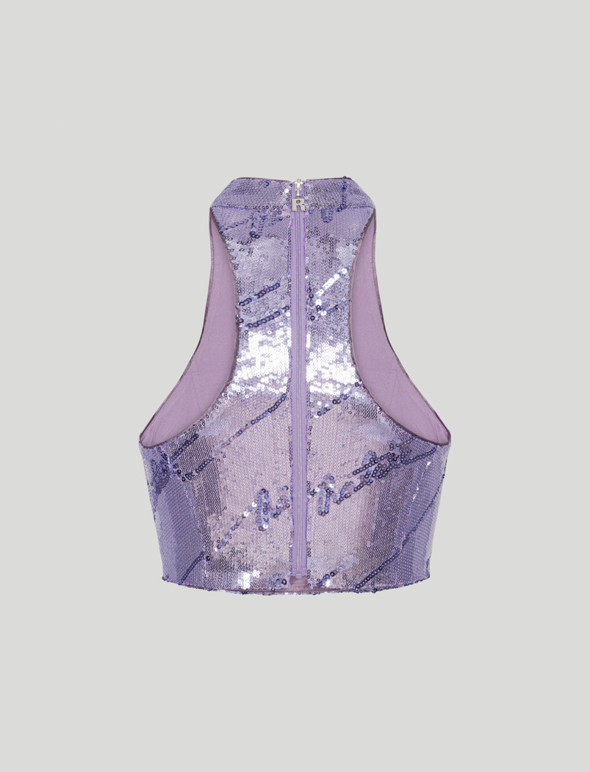 ROTATE BIRGER CHRISTENSEN Sequined High-Neck Top in Violet