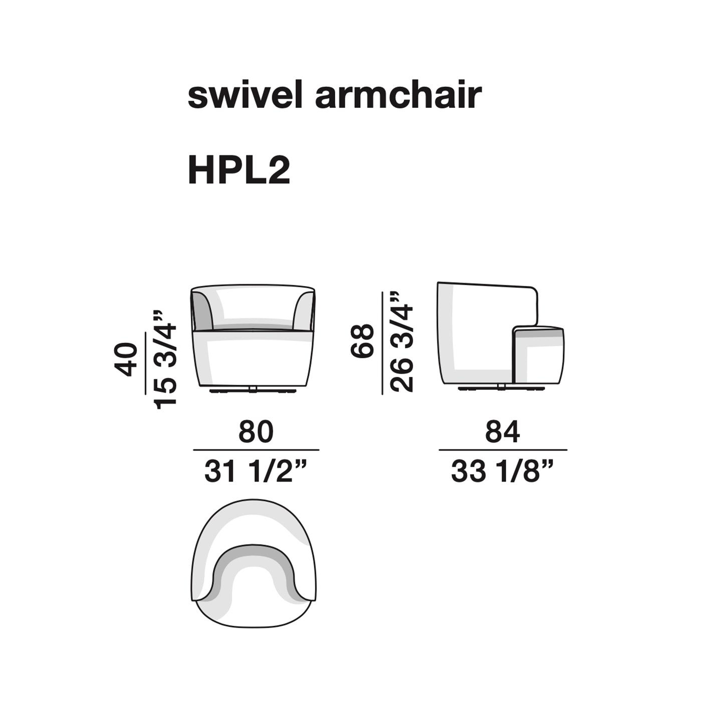 MOLTENI&C ELAIN SWIVEL ARMCHAIR