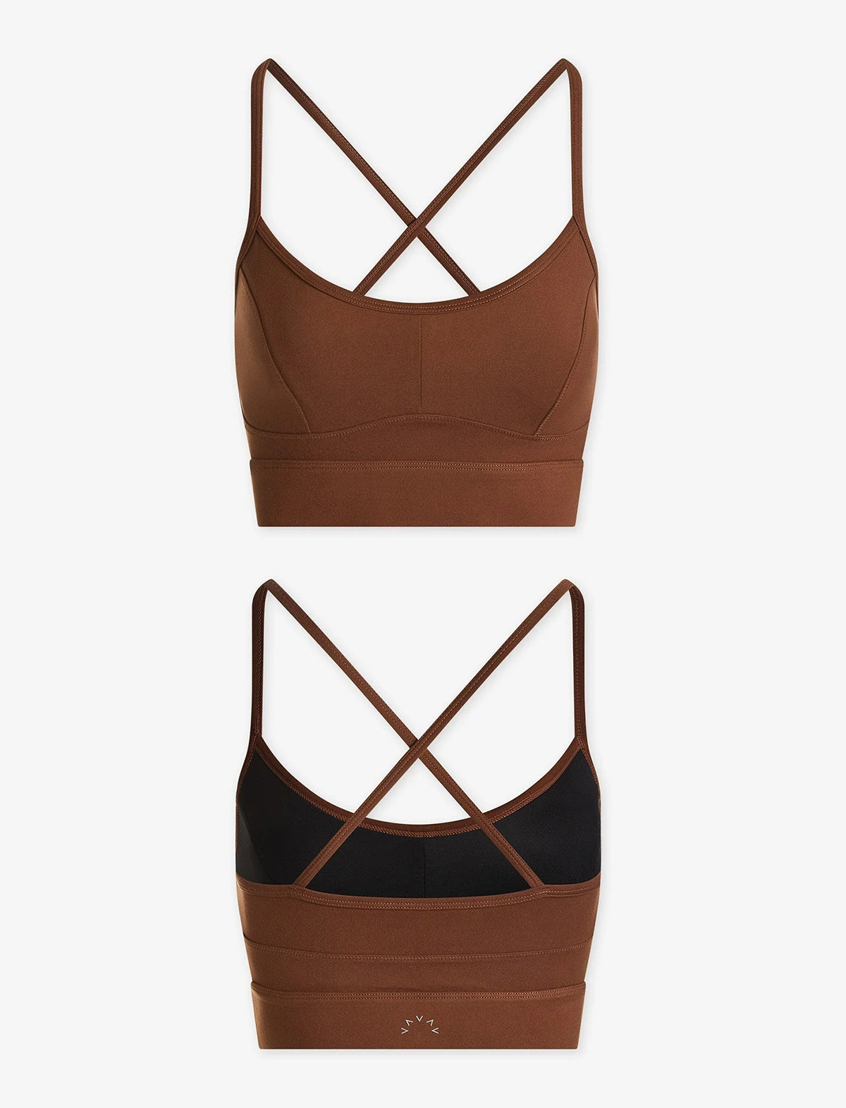 VARLEY Let's Move Irena Bra In Cocoa Brown