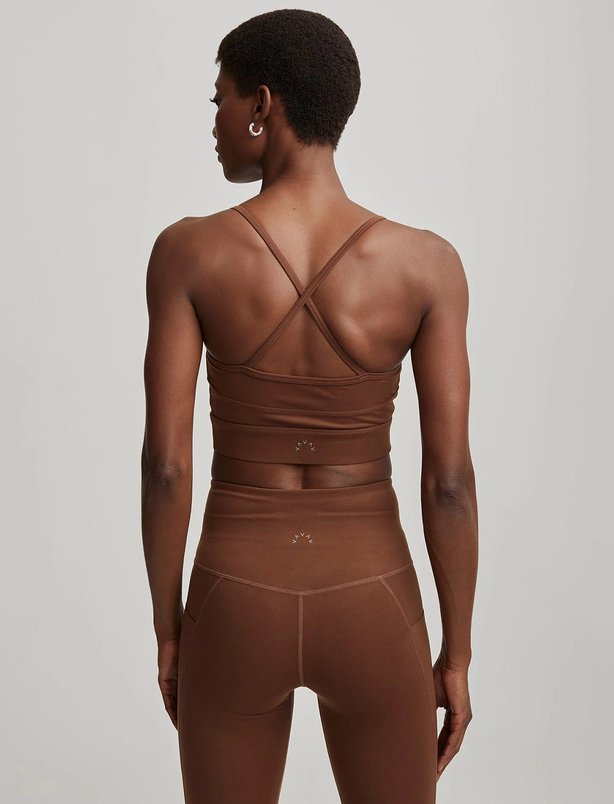 VARLEY Let's Move Irena Bra In Cocoa Brown