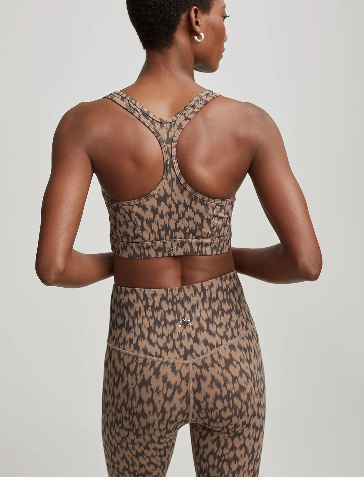 VARLEY Form Park Bra In Cocoa Etched Animal
