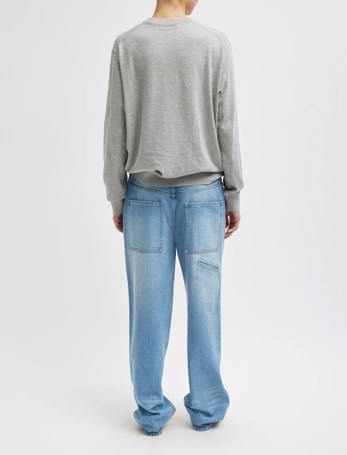 TIBI Vintage Wash Denim Dennis Jean in Vintage Blue
