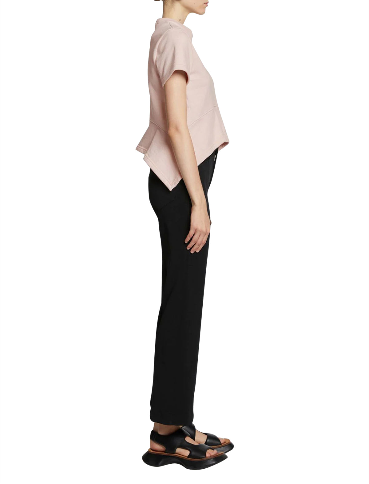 PROENZA SCHOULER WHITE LABEL Asymmetric T-shirt in Pink