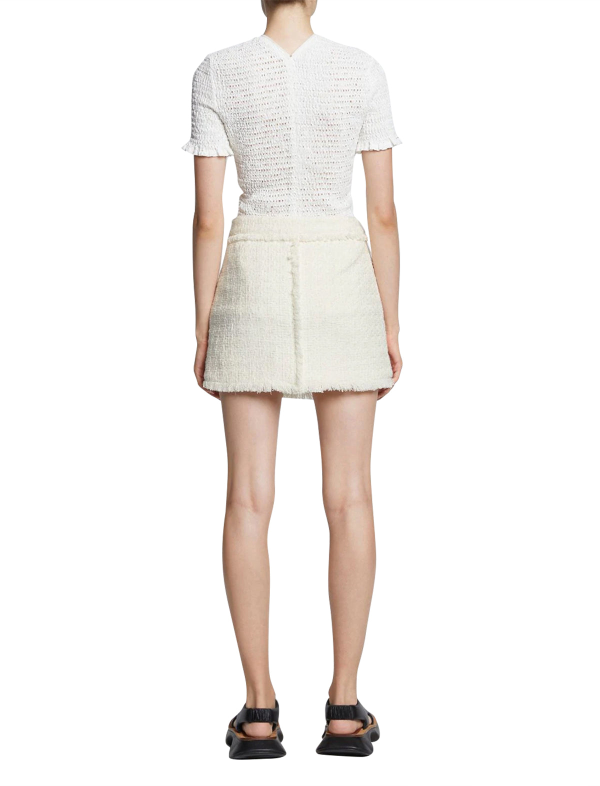 PROENZA SCHOULER WHITE LABEL Tweed Mini Skirt in Off White