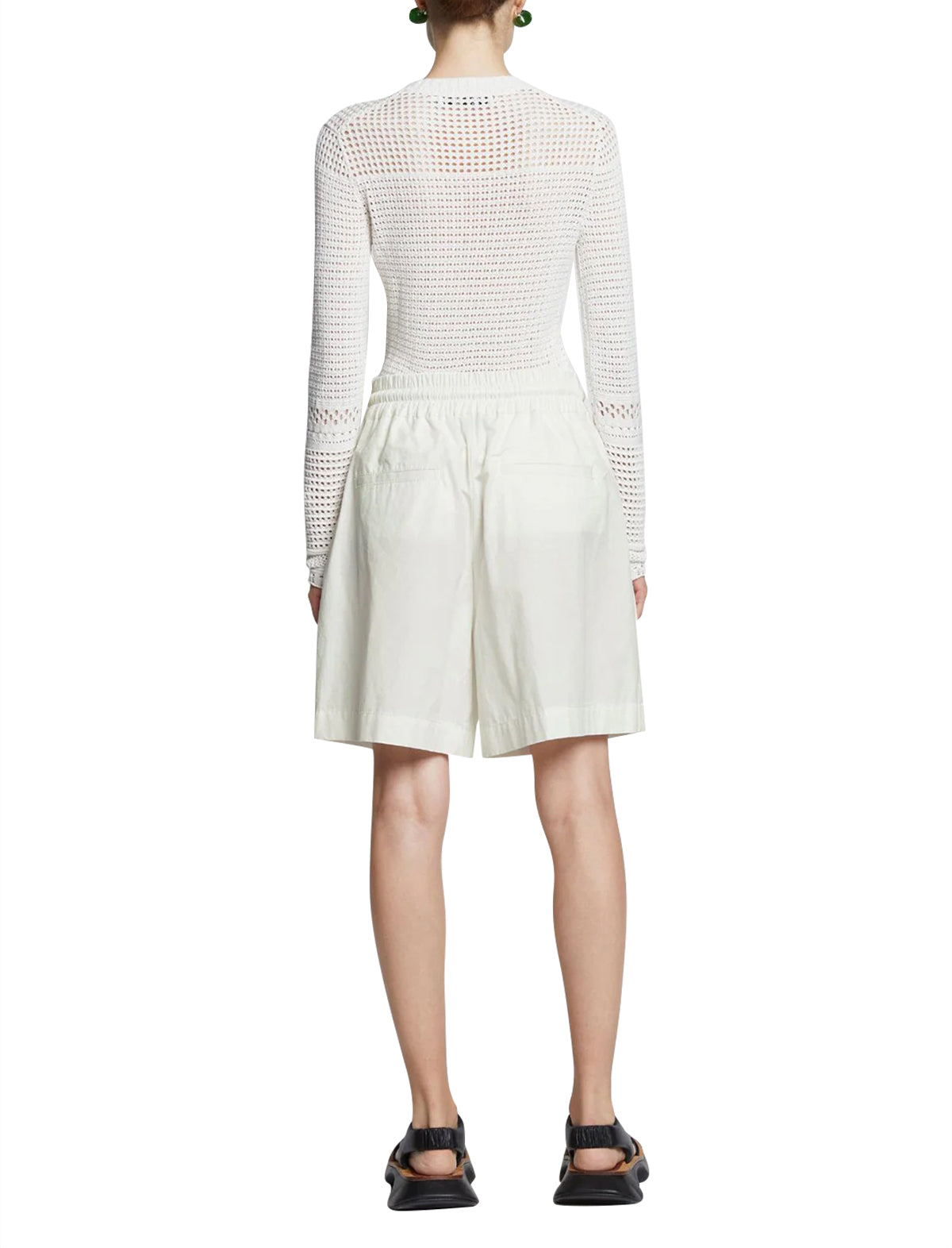 PROENZA SCHOULER WHITE LABEL Cotton Linen Shorts in Off White