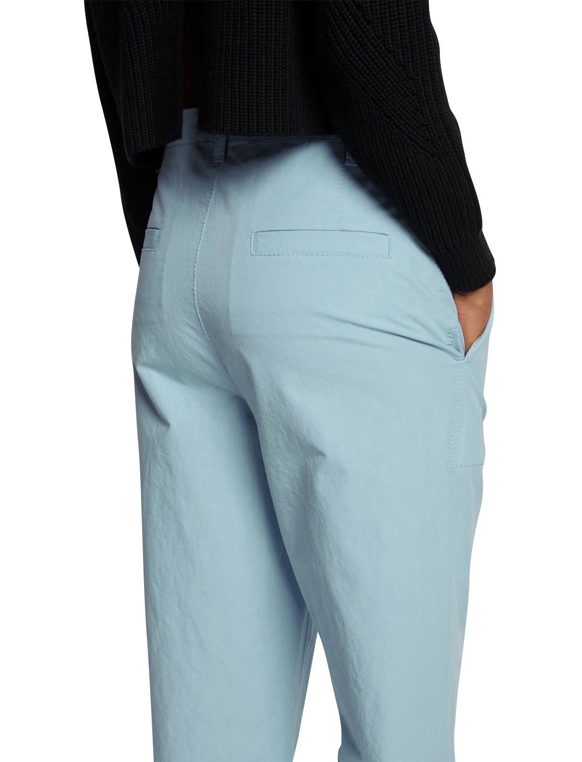 PROENZA SCHOULER WHITE LABEL Cotton Linen Tapered Pants in Baby Blue