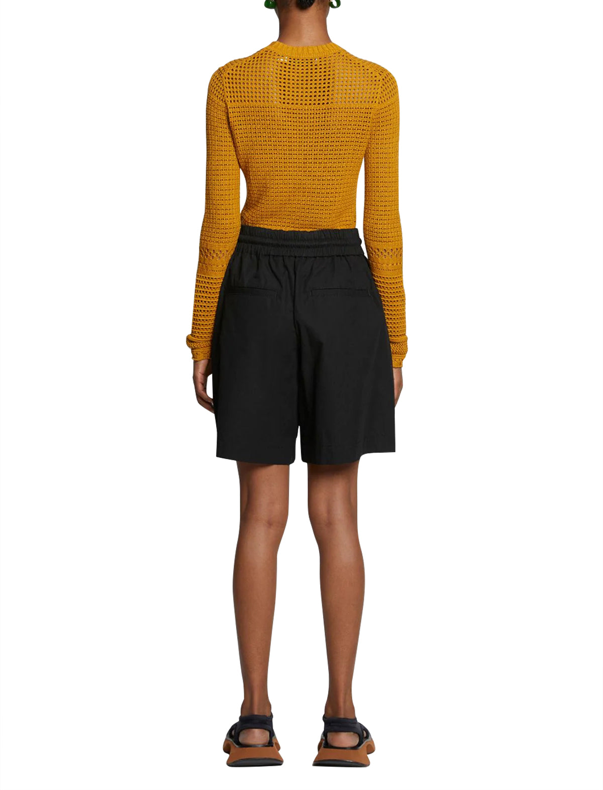 PROENZA SCHOULER WHITE LABEL Silk Cotton Pointelle Top in Goldenrod