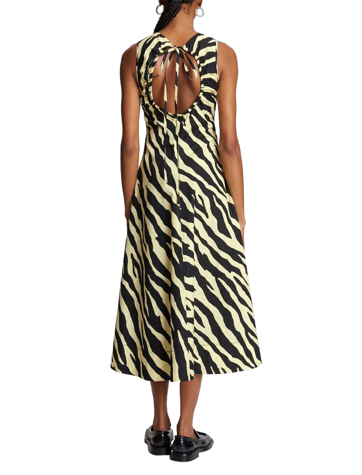 PROENZA SCHOULER WHITE LABEL Sleeveless Dress In Zebra Black/Butter