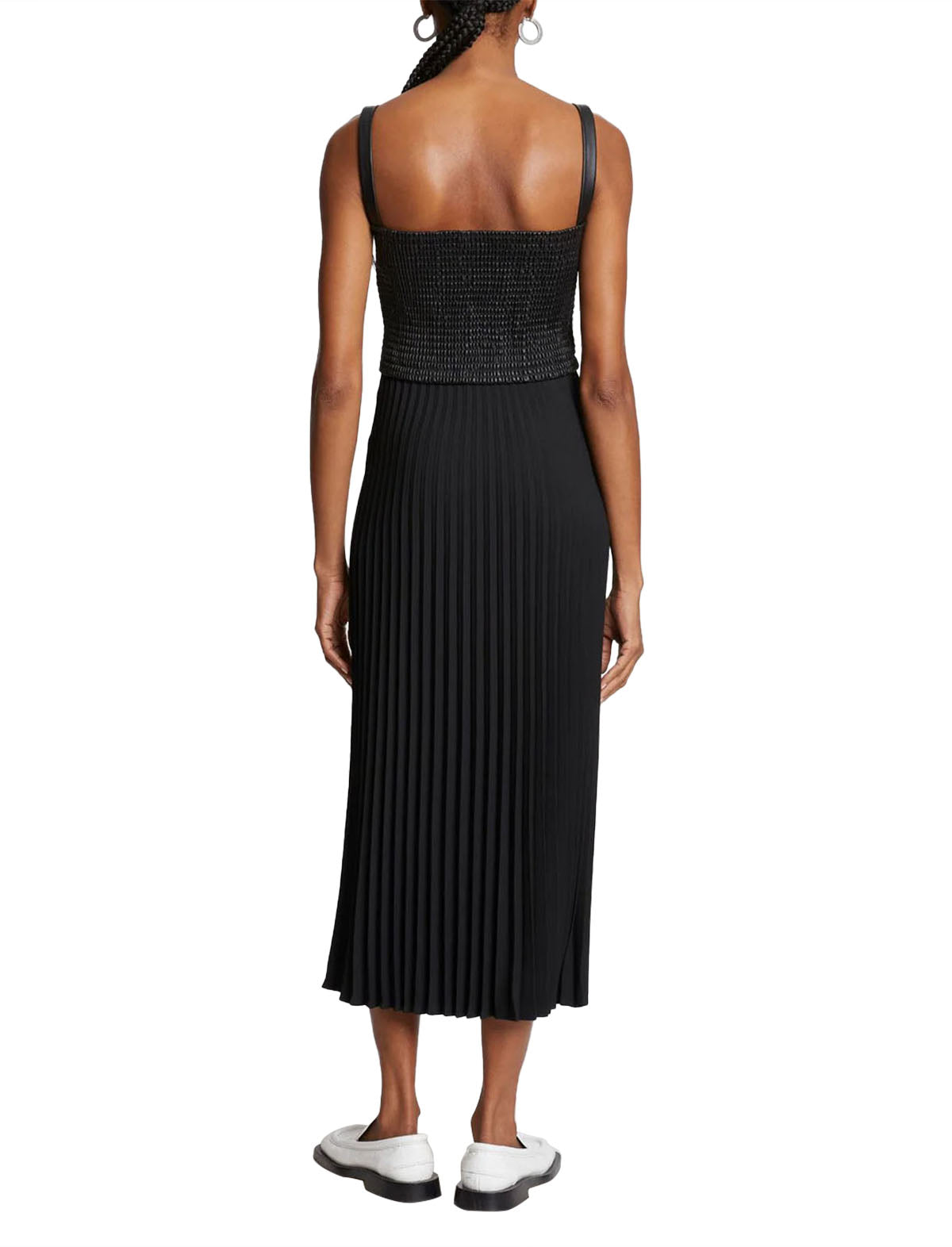 PROENZA SCHOULER WHITE LABEL Pleated Tank Dress In Black