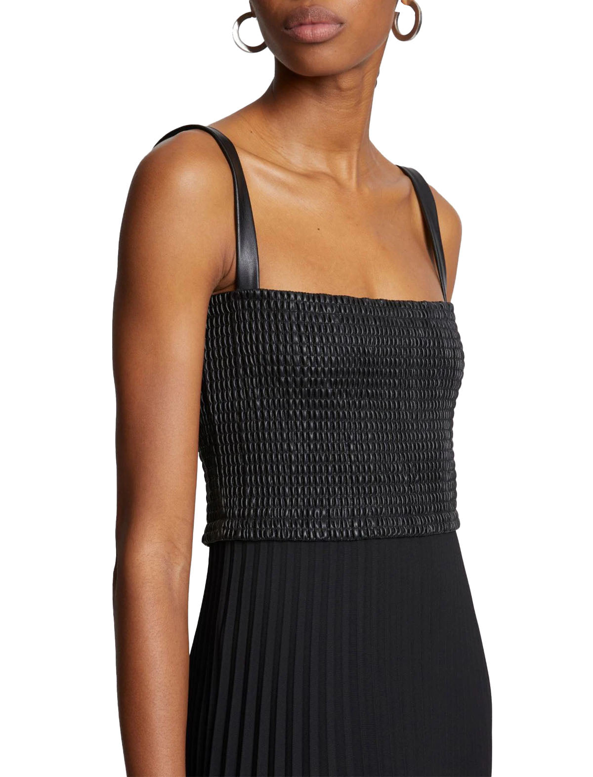 PROENZA SCHOULER WHITE LABEL Pleated Tank Dress In Black