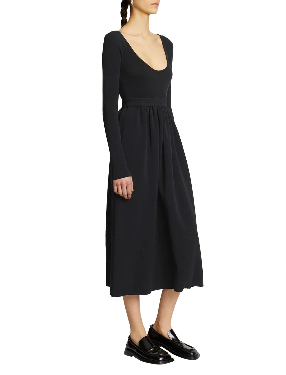 PROENZA SCHOULER WHITE LABEL Long Sleeve Knit Dress In Black