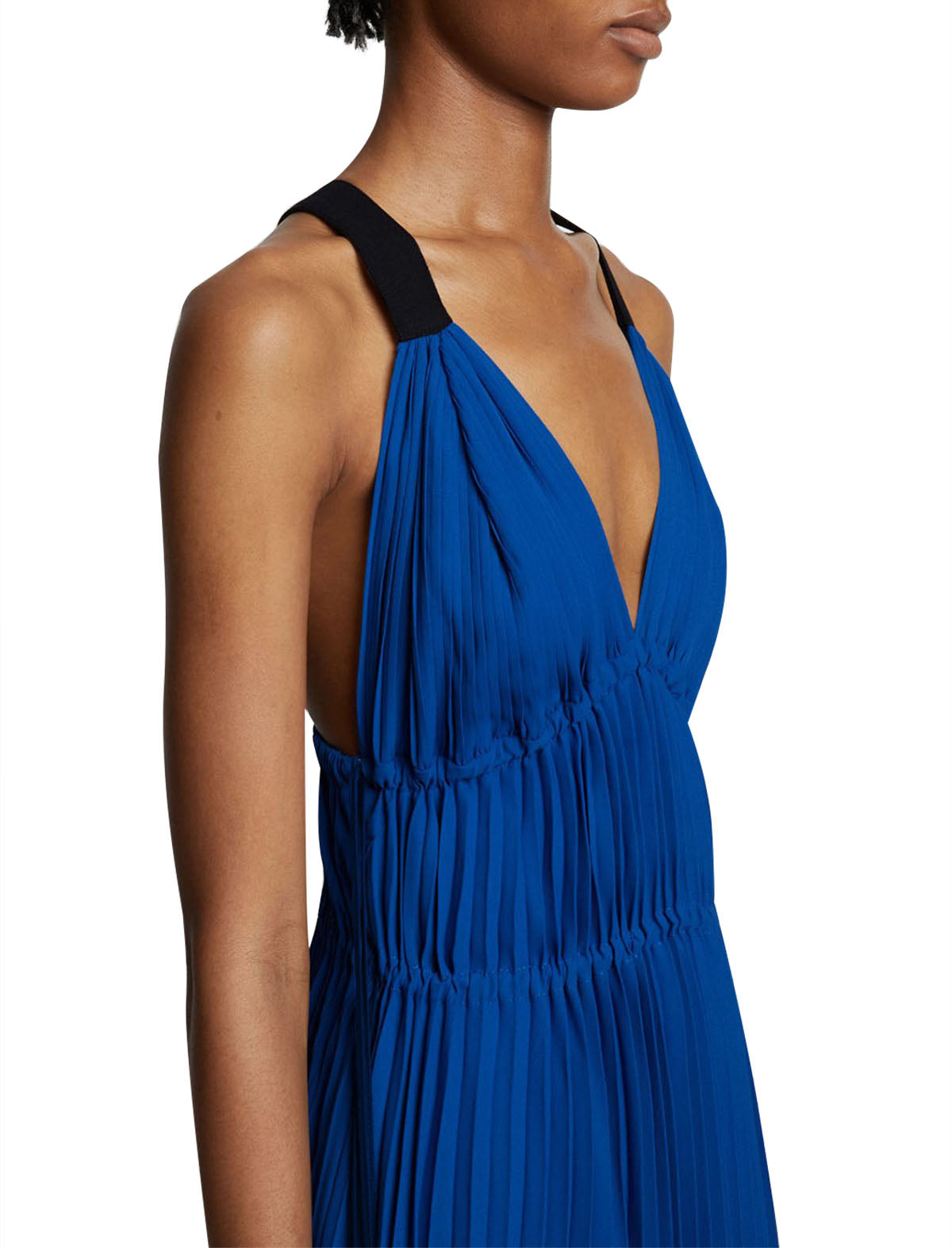 Proenza Schouler White Label Broomstick Pleated Tank Dress in Cerulean