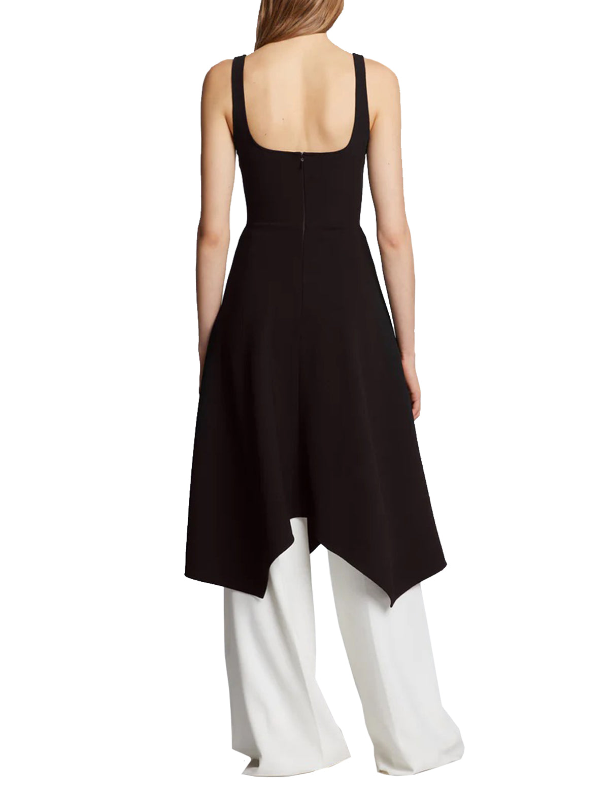 PROENZA SCHOULER WHITE LABEL Barre Aymmetrical Knit Dress in Black