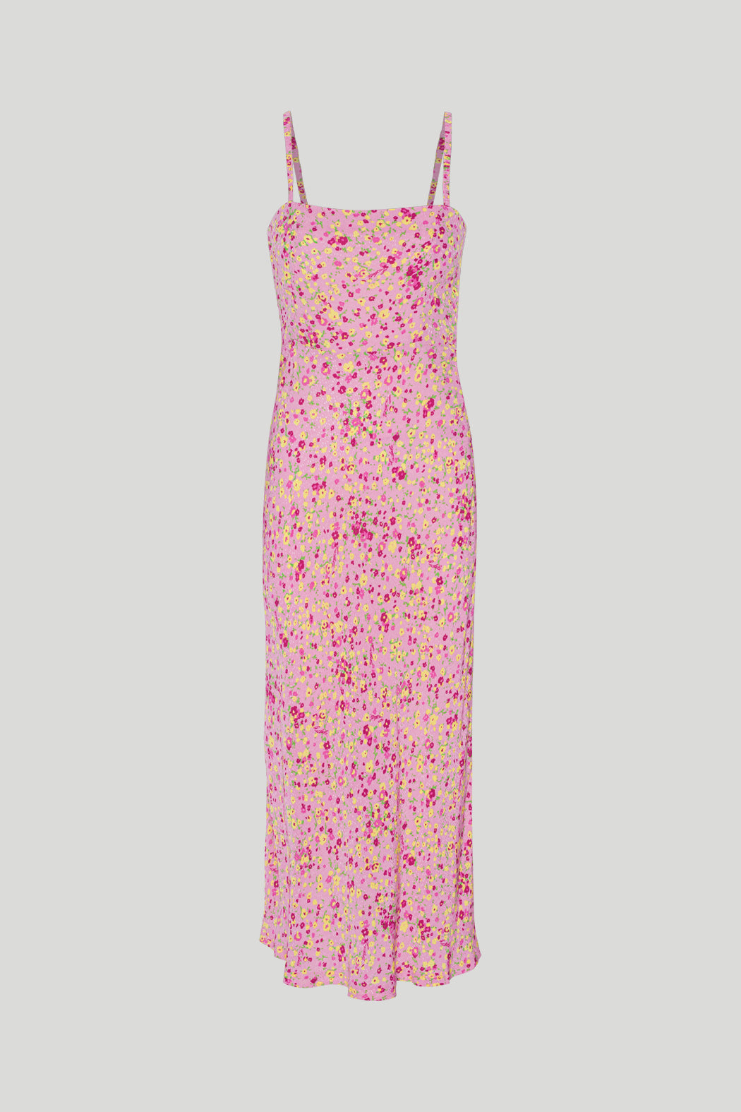 ROTATE BIRGER CHRISTENSEN Jacquard Midi Slip Dress in Pink Print