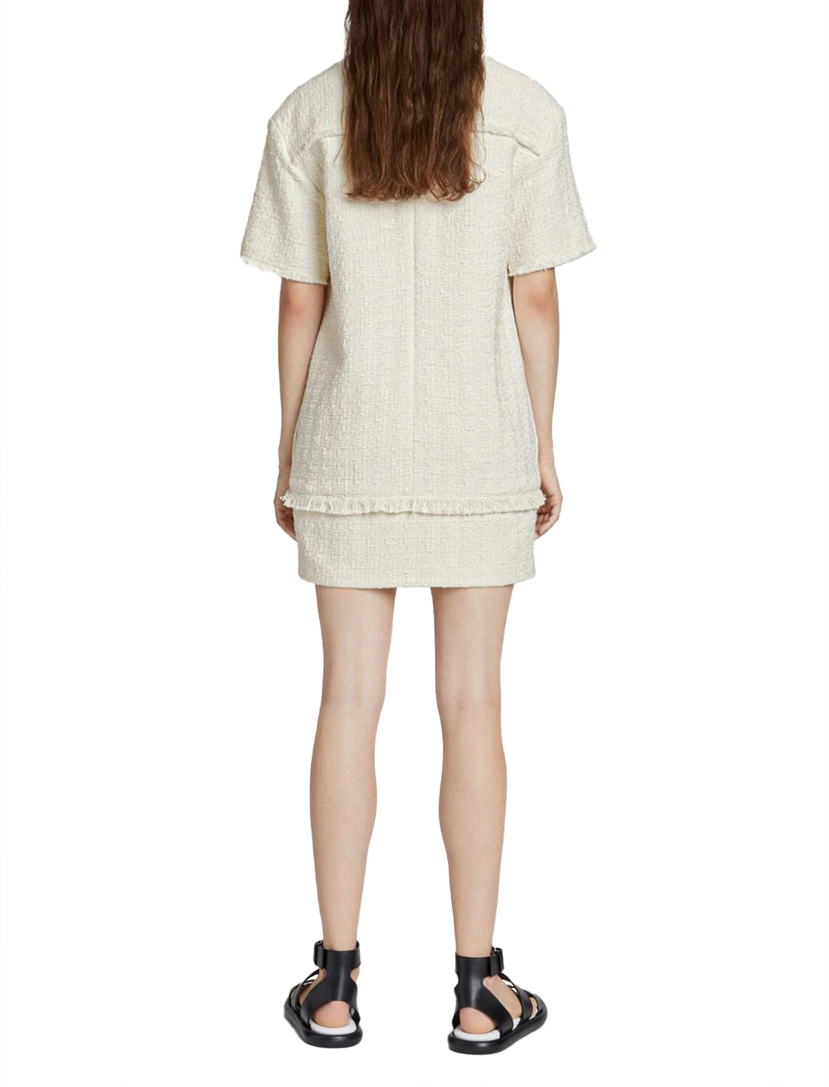 PROENZA SCHOULER WHITE LABEL Bouclé Tweed Dress in White