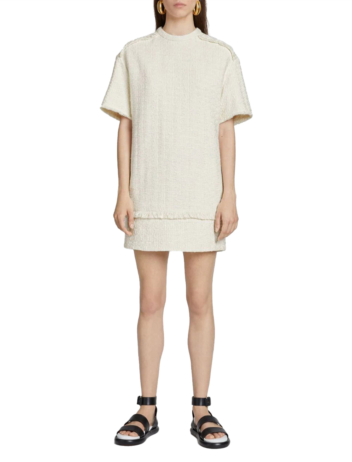 PROENZA SCHOULER WHITE LABEL Bouclé Tweed Dress in White
