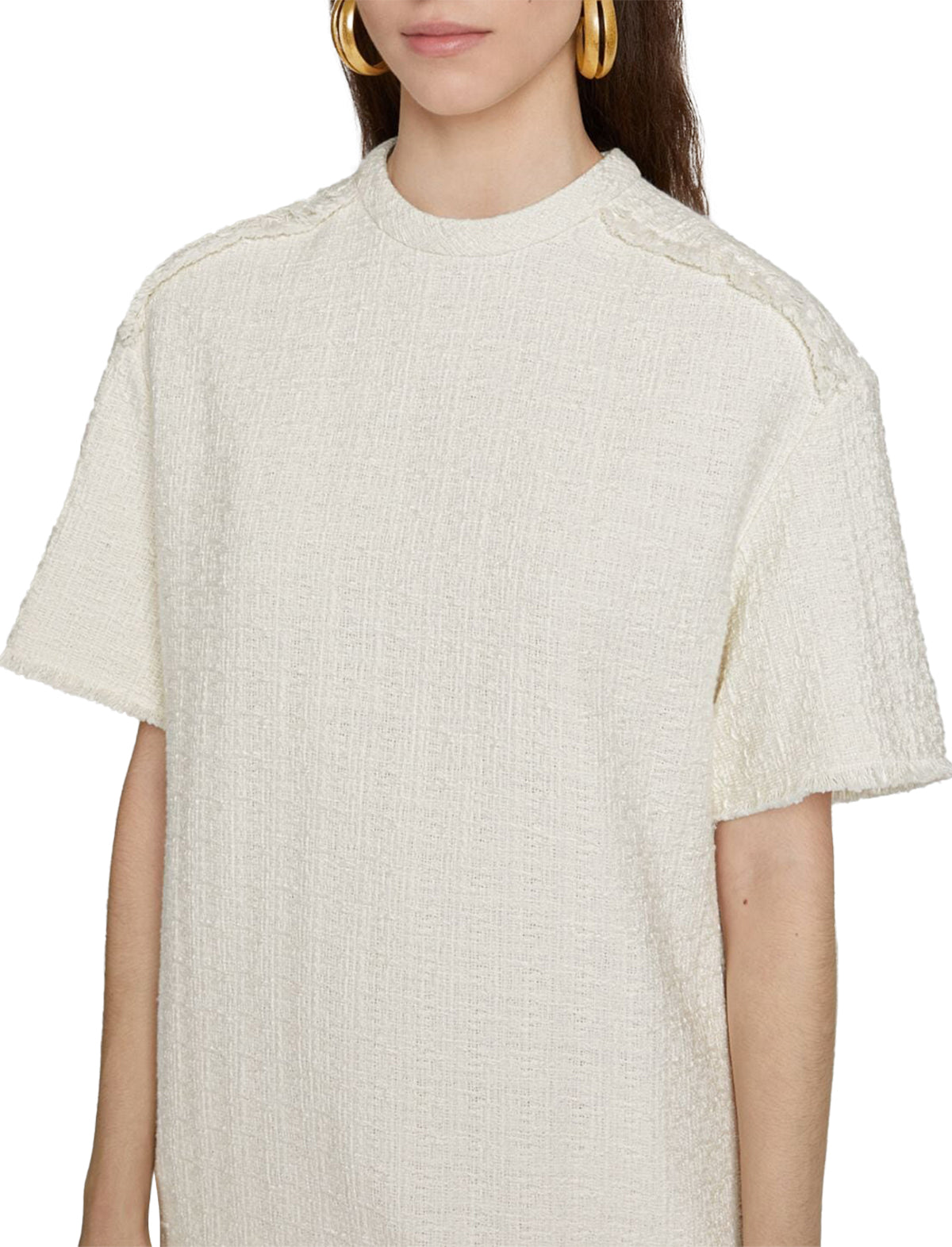 PROENZA SCHOULER WHITE LABEL Bouclé Tweed Dress in White