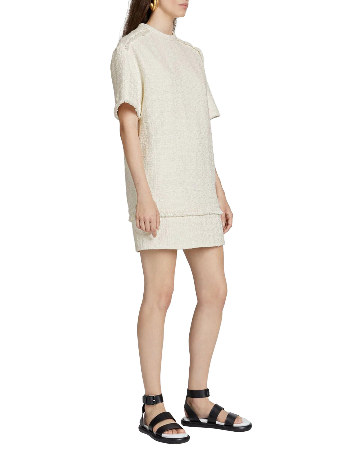 PROENZA SCHOULER WHITE LABEL Bouclé Tweed Dress in White