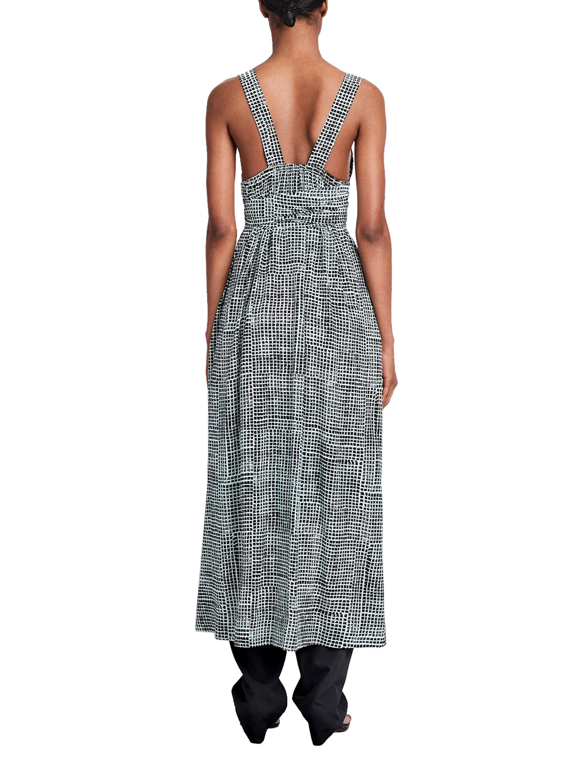 PROENZA SCHOULER WHITE LABEL Flou Crepe Maxi Dress in Paper Mint Print