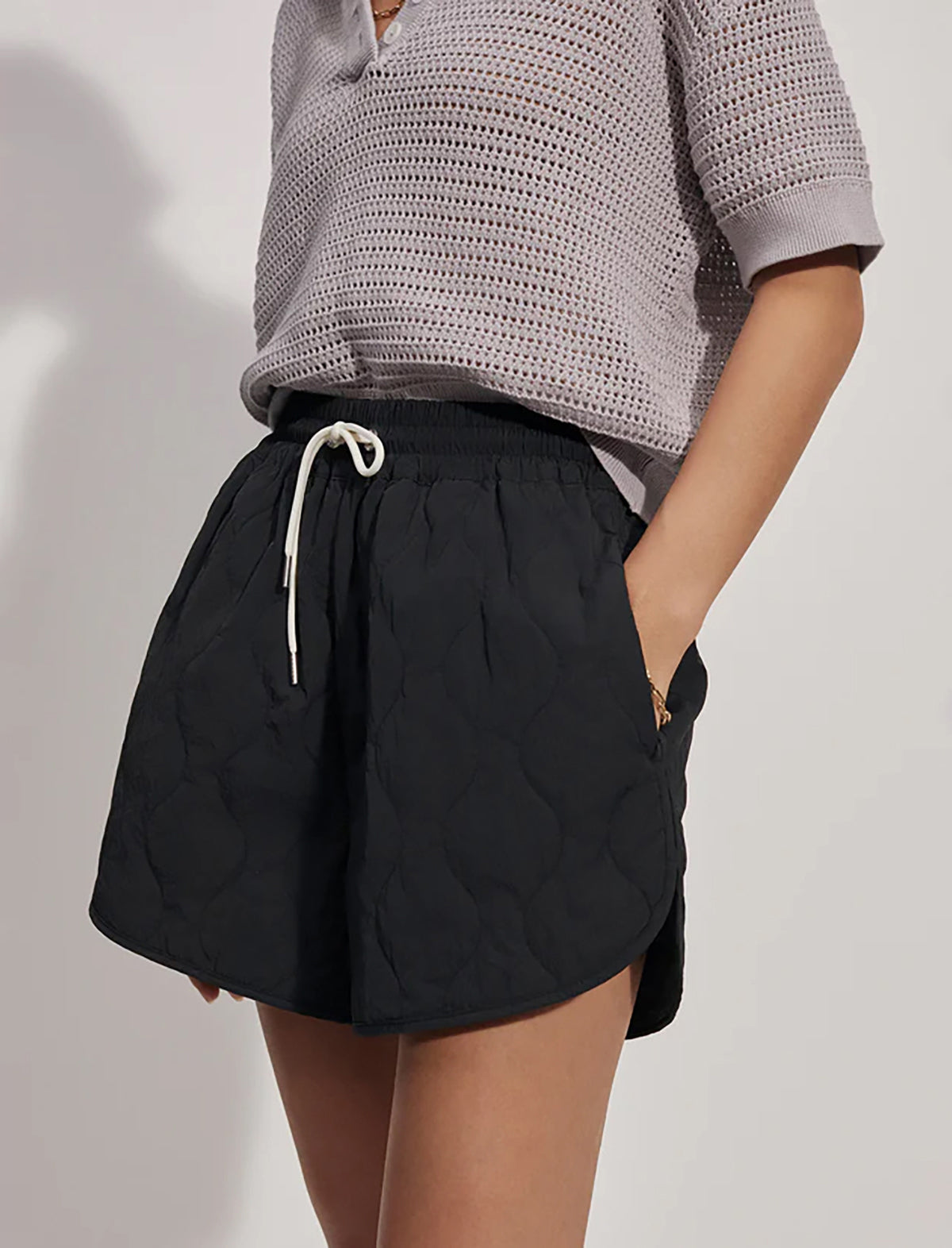 VARLEY Connel Quilt Short in Black