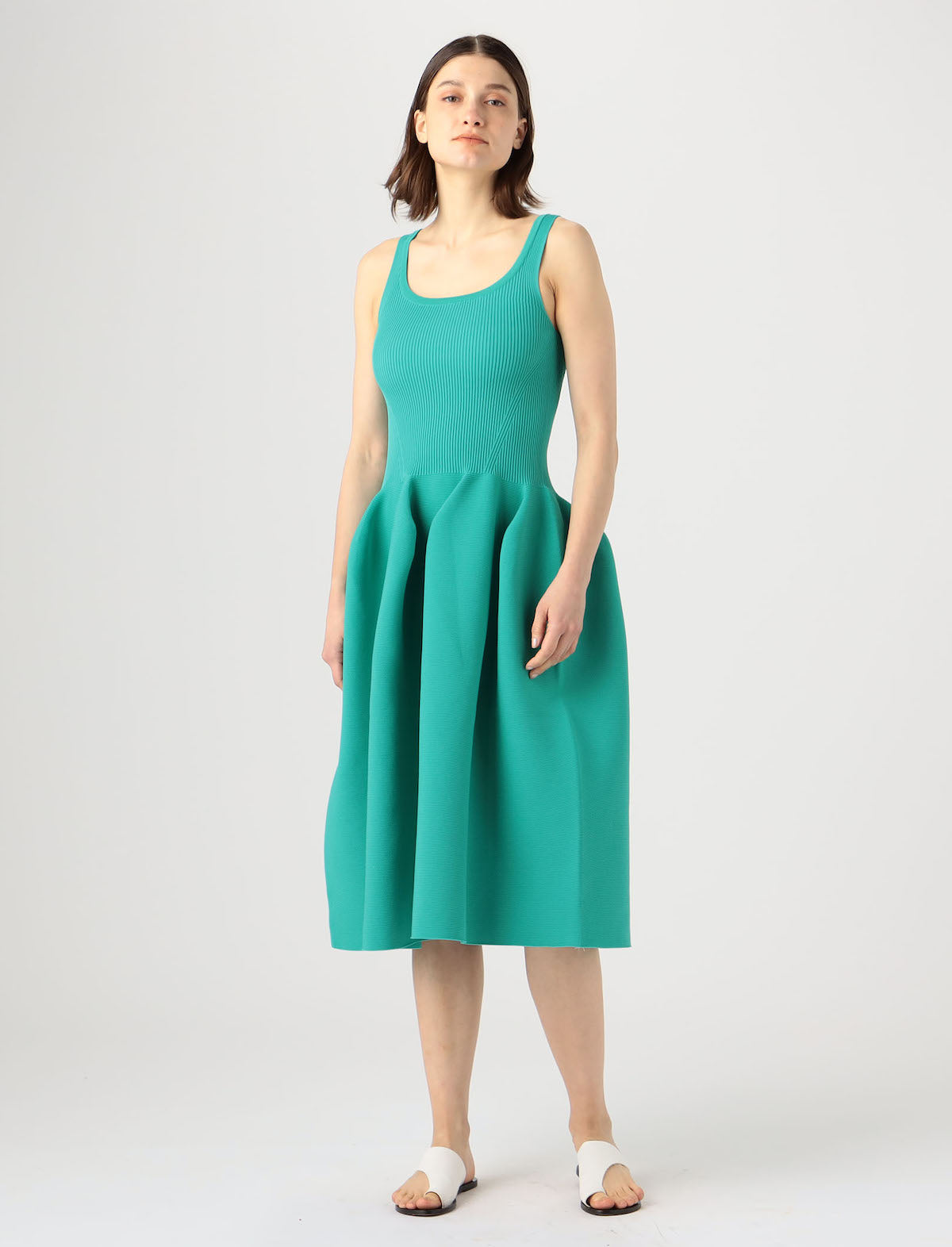 CFCL Pottery Hs Dress 1 in Emerald | CLOSET Singapore