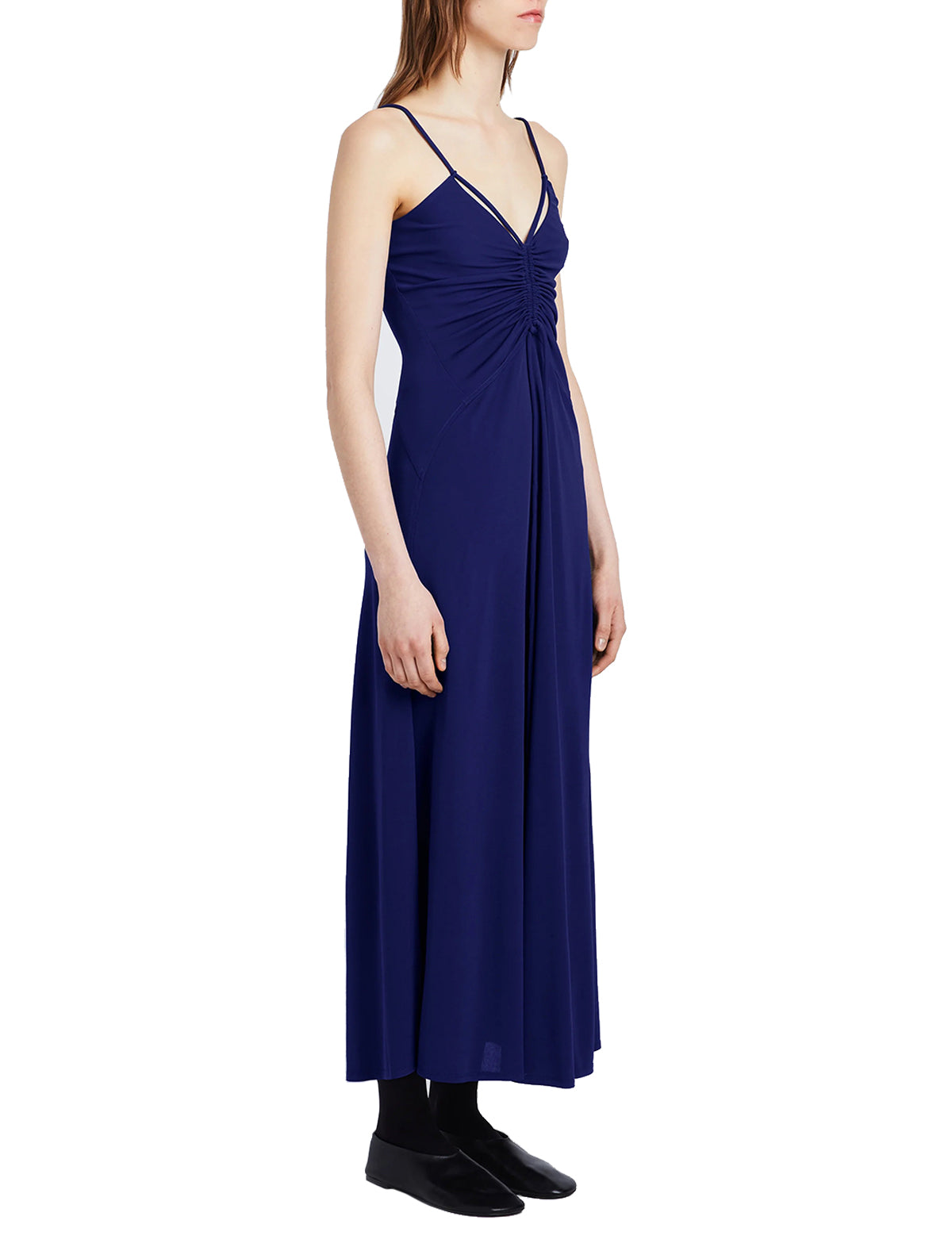 PROENZA SCHOULER WHITE LABEL Ruched Jersey Midi Dress in Blueberry