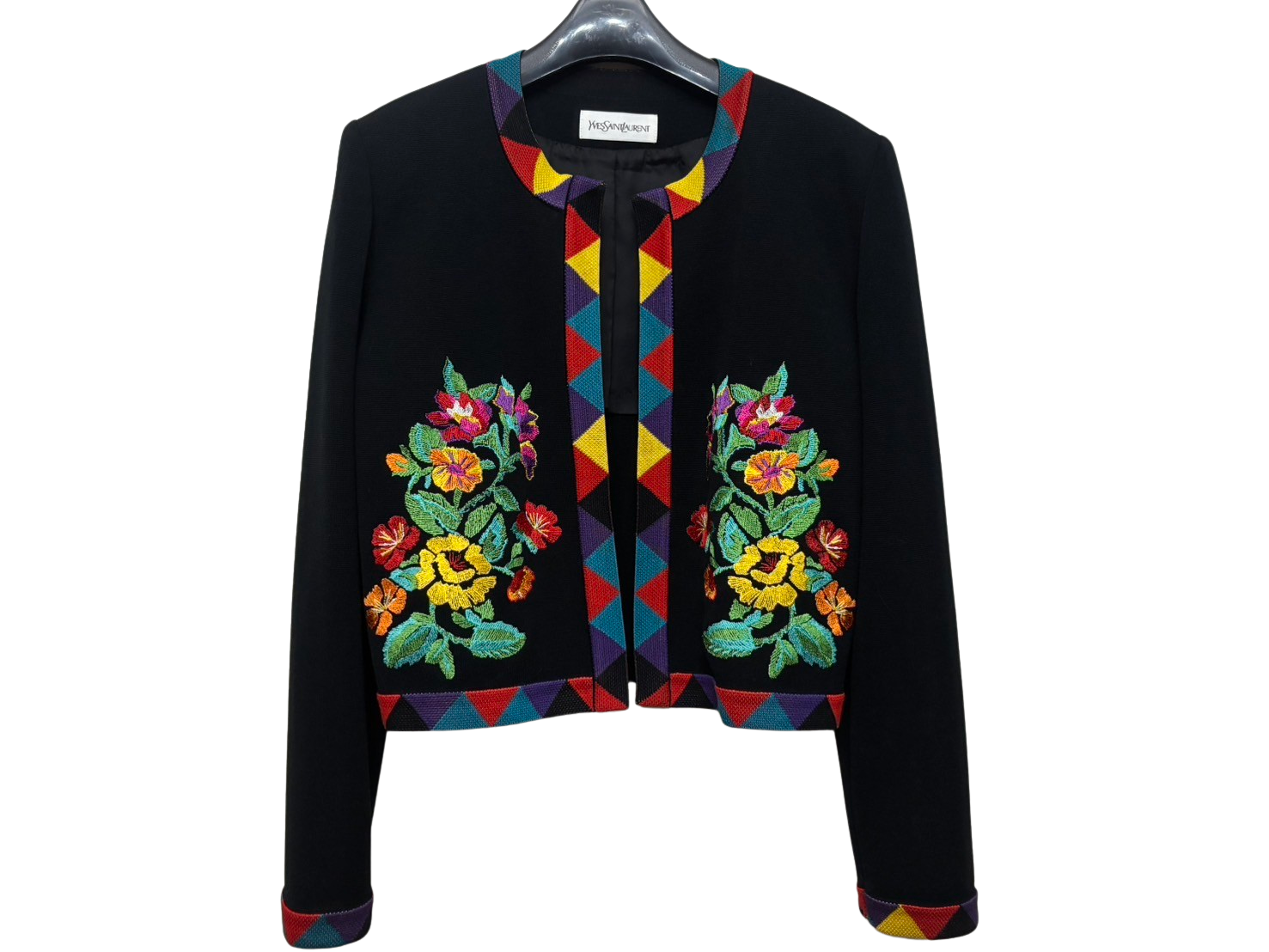 YVES SAINT LAURENT Dress with Flower Embroidered Jacket