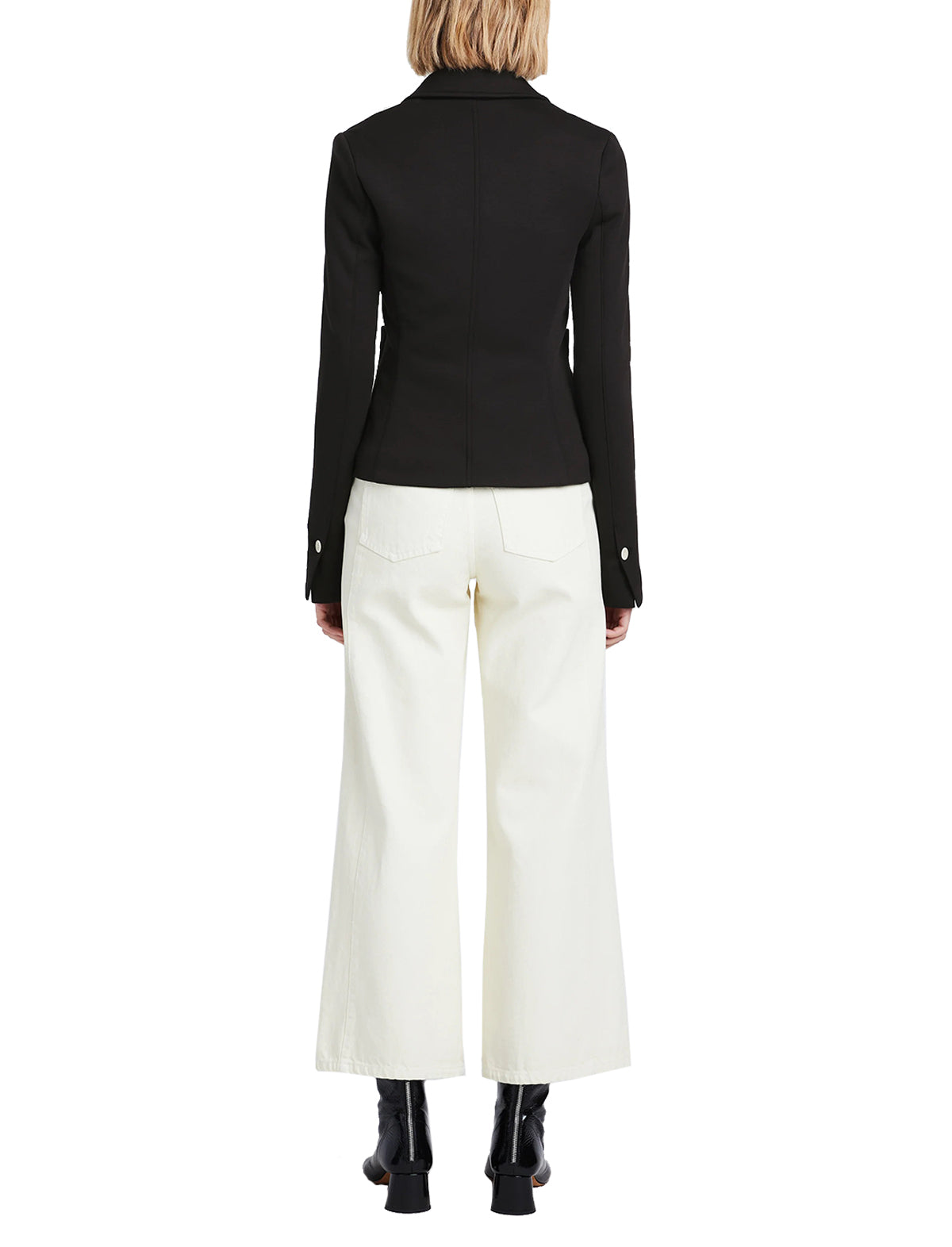 PROENZA SCHOULER WHITE LABEL Jersey Suiting Blazer in Black