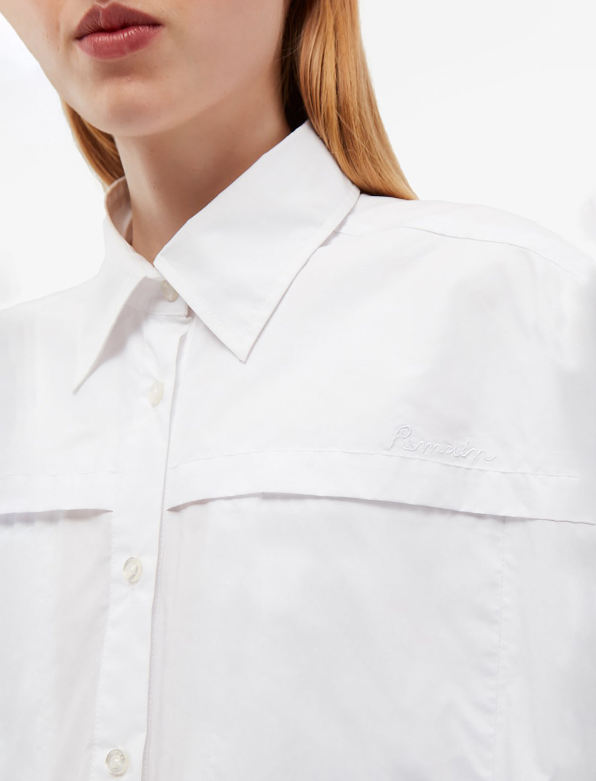 REMAIN Poplin Oversized Shirt in Bright White