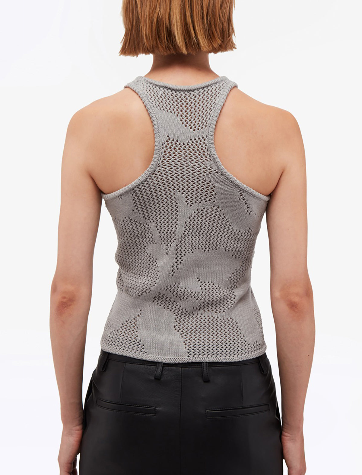 REMAIN Knit Lace Top in Griffin Grey