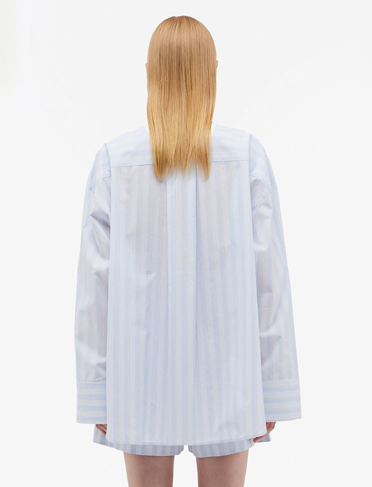 REMAIN Poplin Oversized Shirt in Grapemist Comb