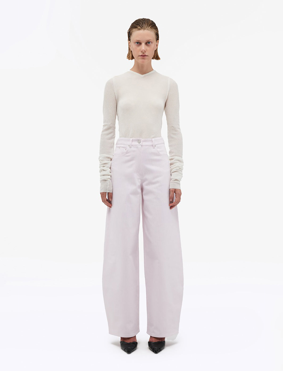 REMAIN Cocoon Striped Pants in Ballerina Comb