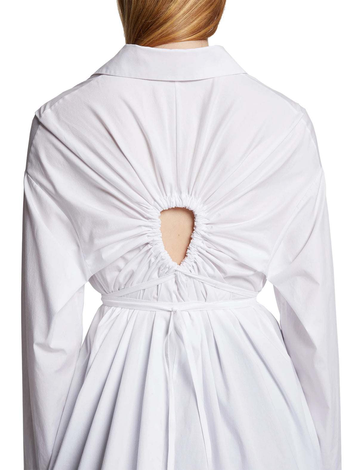 PROENZA SCHOULER WHITE LABEL Soft Poplin Shirt Dress in Off White