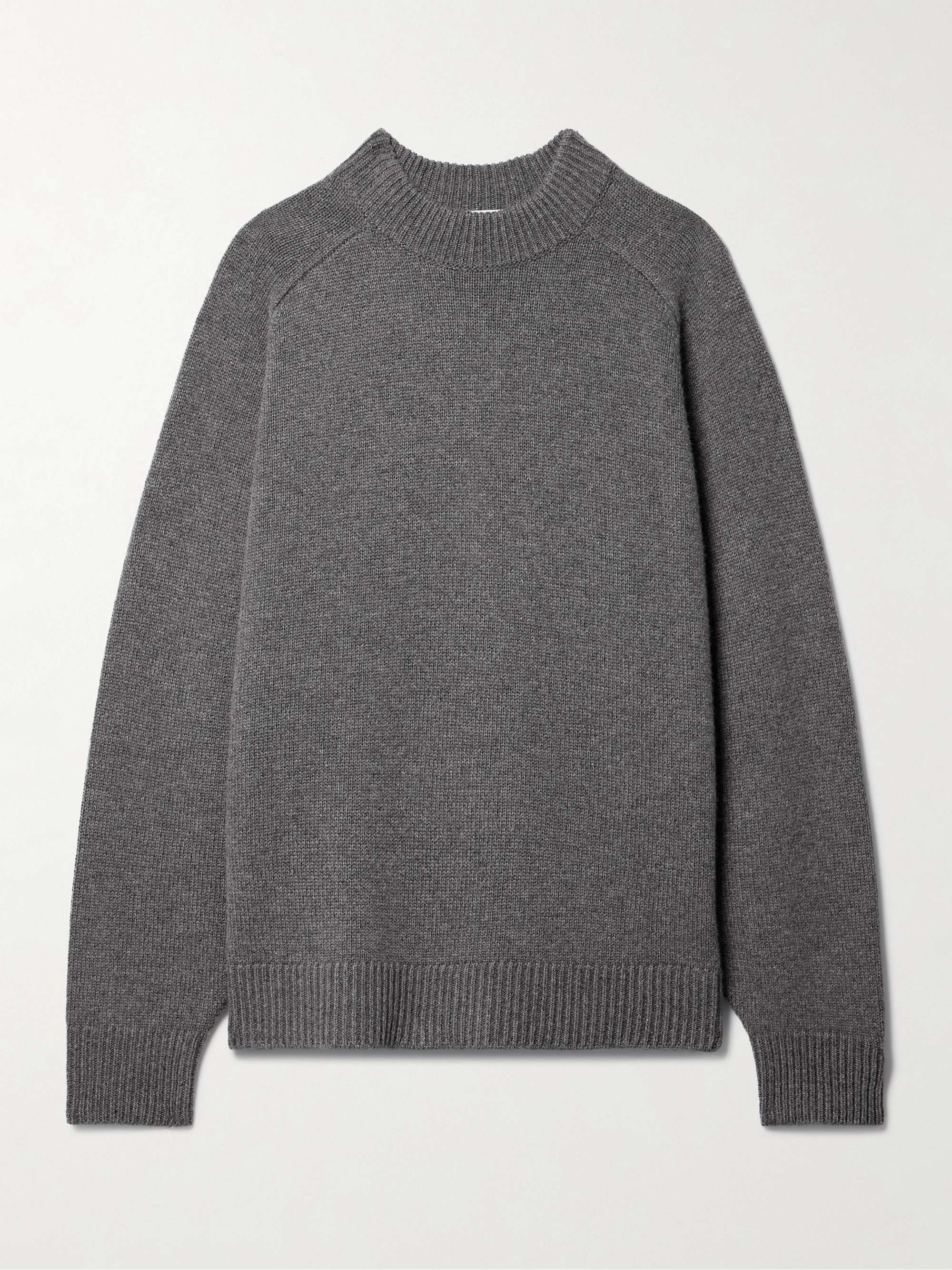 TIBI Cashmere Sweater Oversized Pullover In Dark Heather Grey