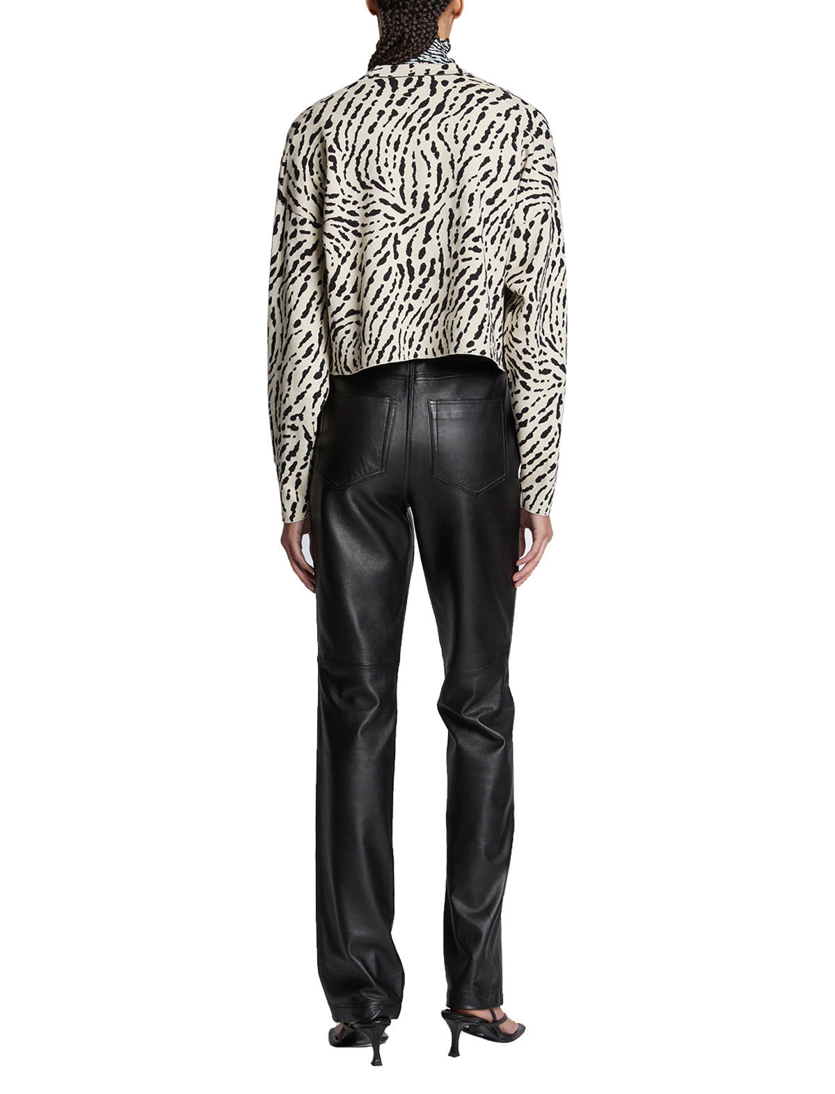 PROENZA SCHOULER WHITE LABEL Silk-Blend Jacquard Sweater In Animal Print